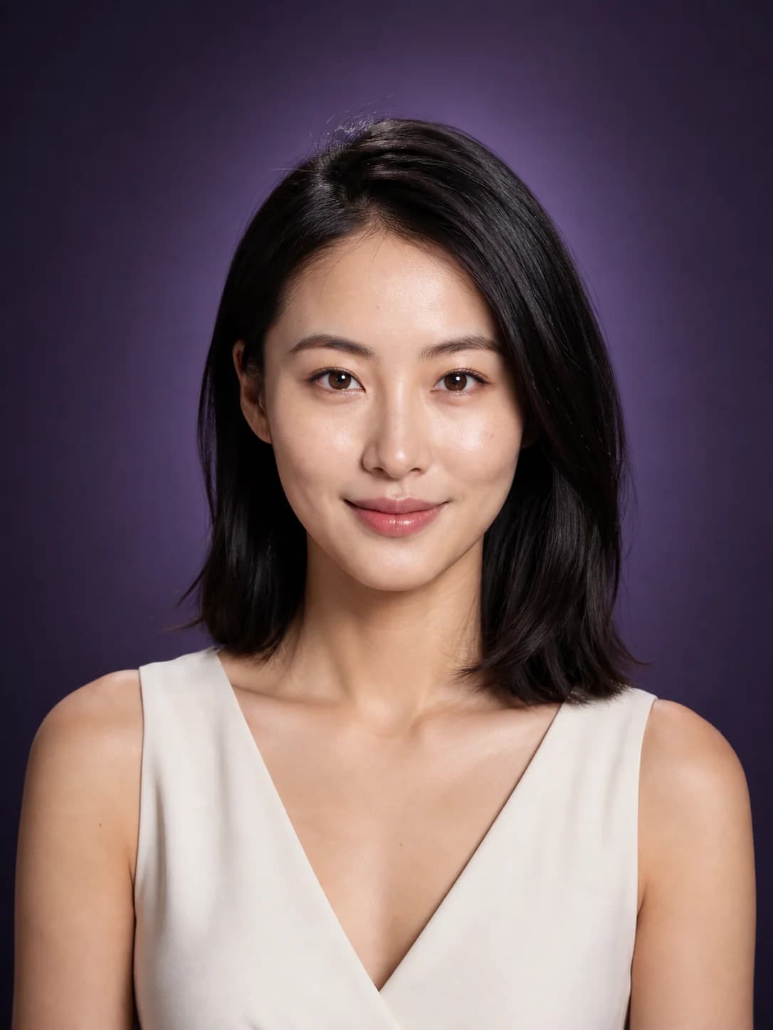 AI 医美效果沟通界面示意人像